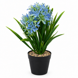 Zeem Artificial Flower Plant in Black Plastic Pot - 28cm