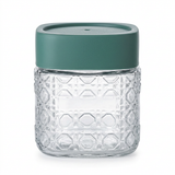 Glass Jar with Plastic Lid Teal Green – 500ml