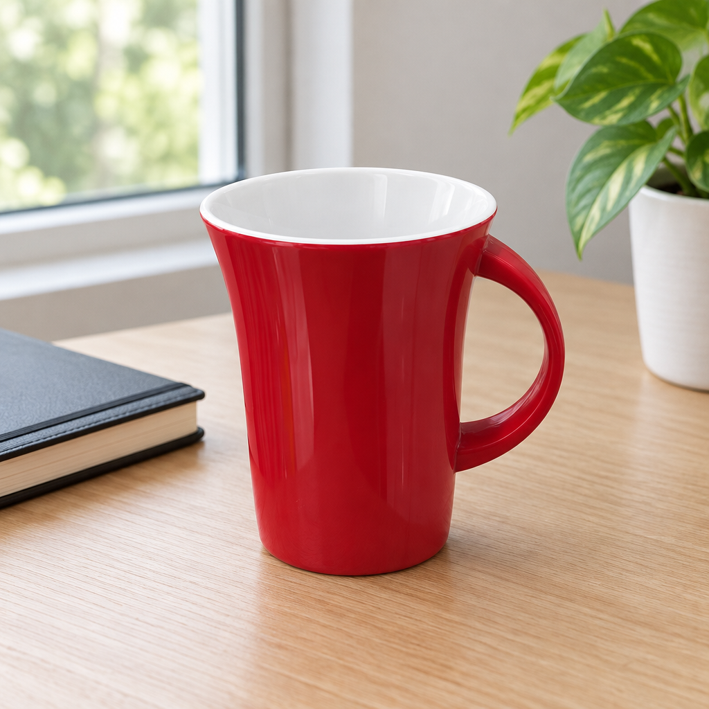 Melamine Mug with Red & White – 300ml