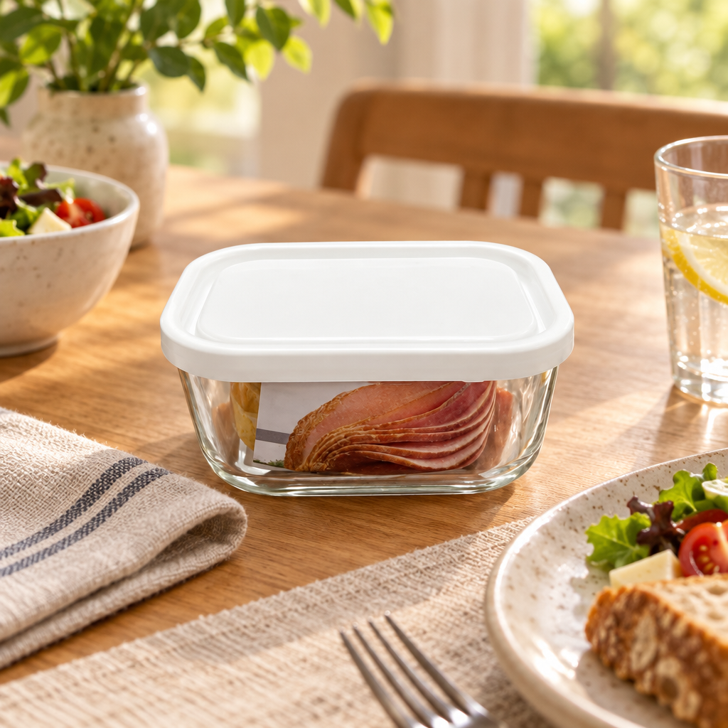 Igloo Glass Food Container with White Lid - 13cm