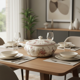 Legend Floral Ceramic Casserole with Lid Cream - 2650ml