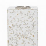 White Plastic-Coated & Silver Stainless Steel Incense Burner - 80×23cm