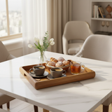 Luhpar Rectangle Wooden Serving Tray - 40×30cm