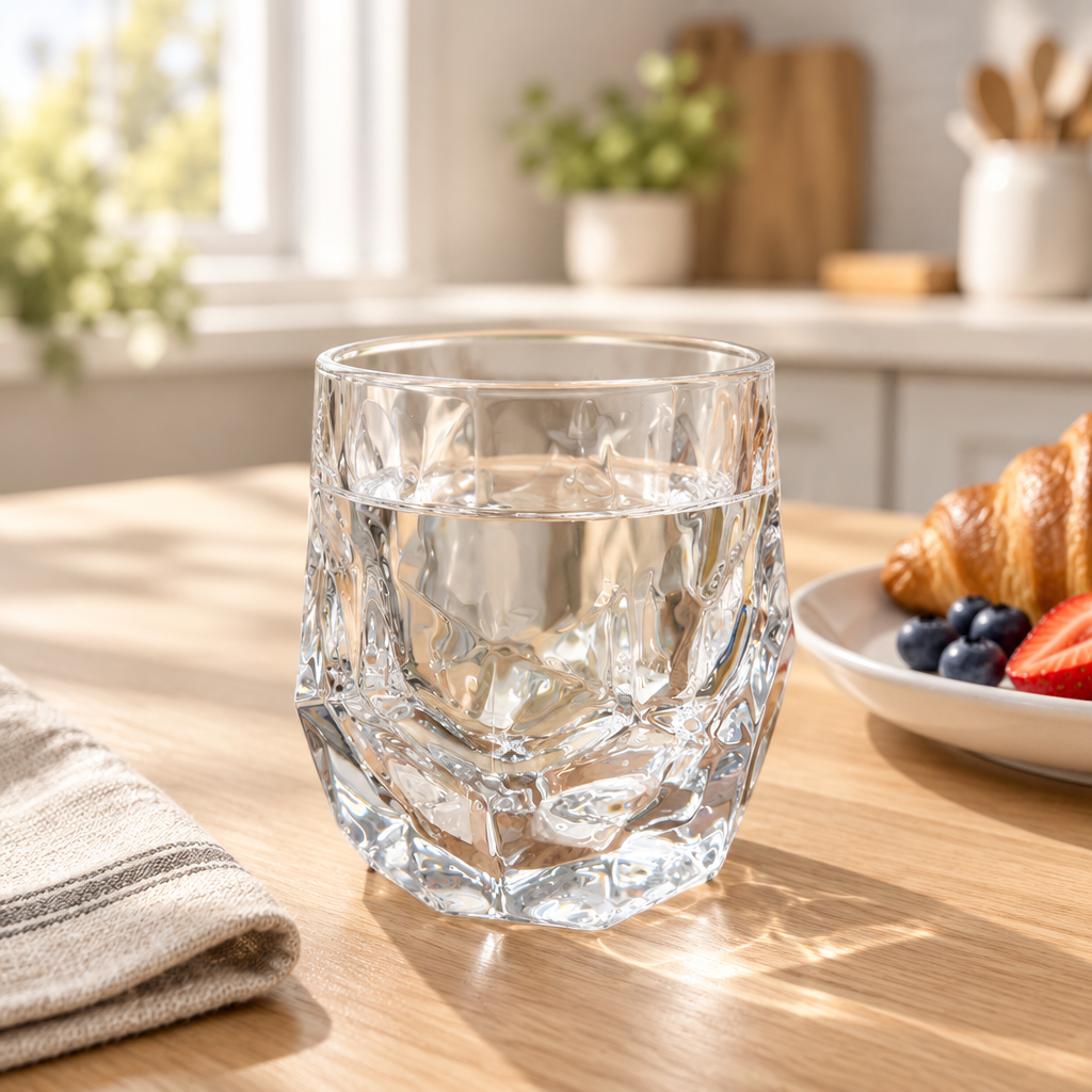 Faceted Glass Tumbler - 300ml