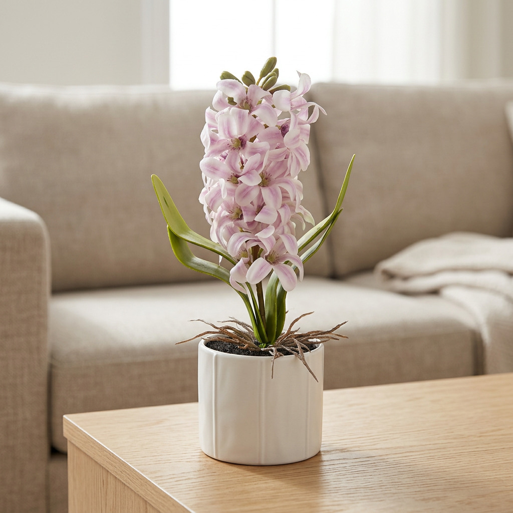 Artificial Flower Plant with Ceramic Pot Pink - 30cm