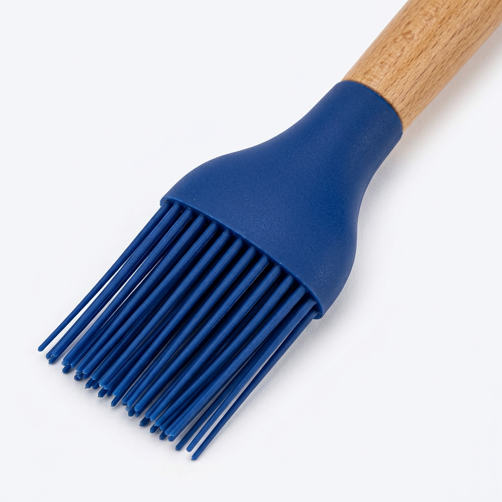 Royalford Silicone Oil Brush with Wooden Handle - 32cm
