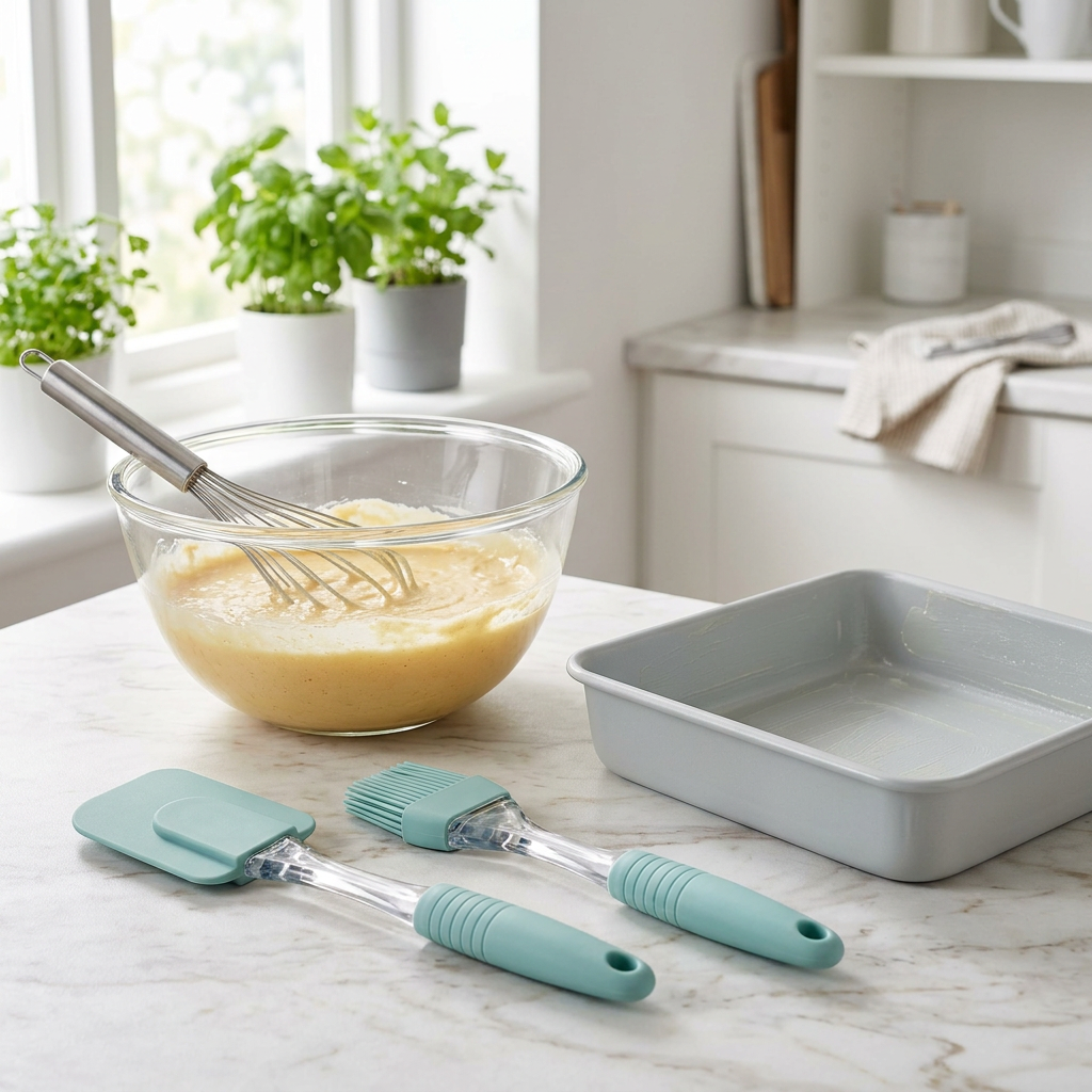 Yuniverse Silicone Spatula & Oil Brush Set Teal - 22×25cm