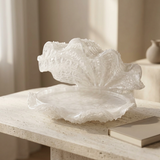 Resin Shell-Shaped Decorative Tray Pearl White – 33×25cm