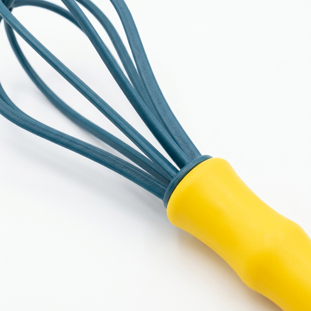 Plastic Egg Beater Yellow &  Dark Blue - 22cm