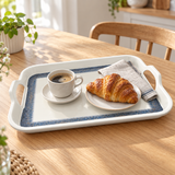 Kitchenmark Rectangular Melamine Serving Tray with Handles - 33×23cm