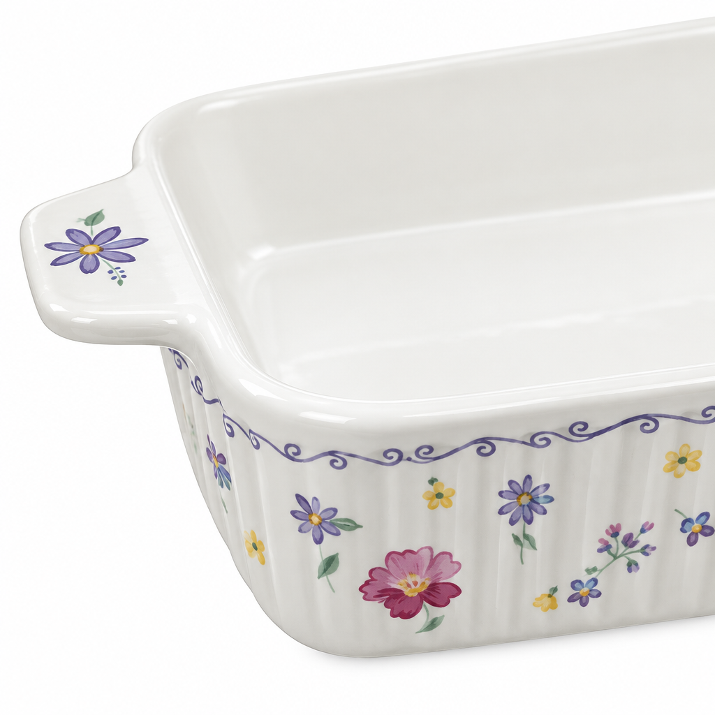 Ceramic Baking Dish with Handles - 14 Inch