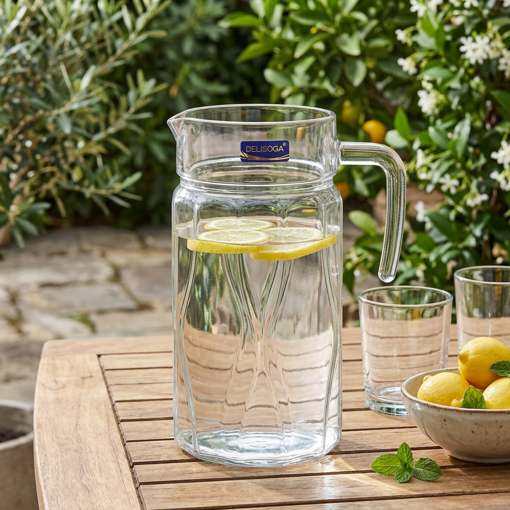 Delisoga Glass Jug with Handle – 1.7 Litres