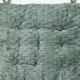 Textured Square Chair Seat Cushion Sage Green - 38×38cm