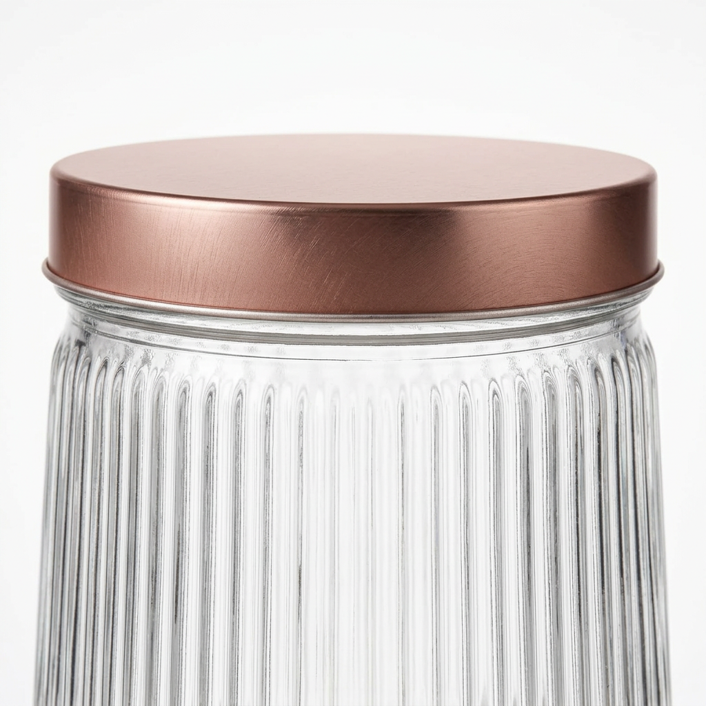 Velvet Glass Jar with Metal Lid - 650ml