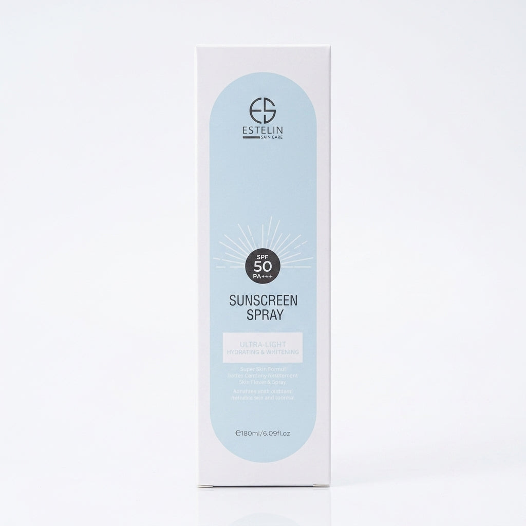 Estelin SPF 50 Sunscreen Spray – 180ml – UVA/UVB Protection with Hyaluronic Acid & Vitamin C
