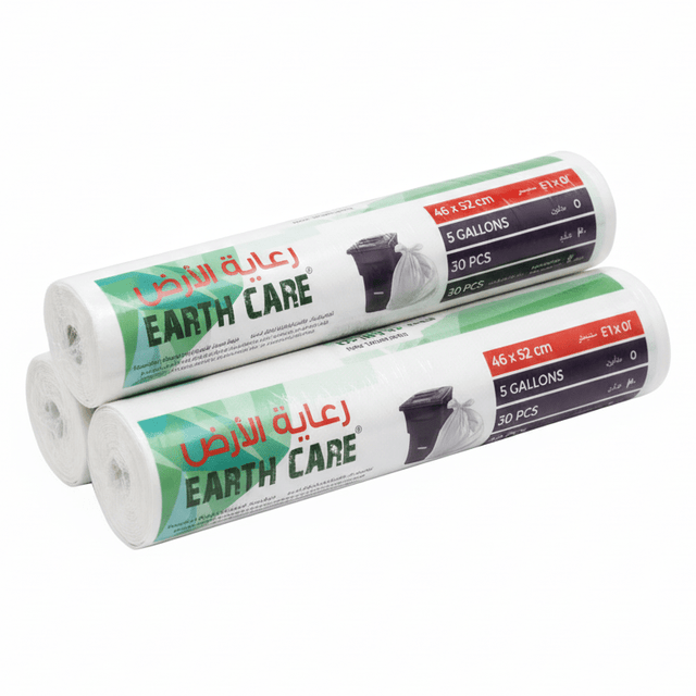 Earthcare White Garbage Bags 5 Gallon 46x52 cm – 30 Bags x Pack of 5 - Al Kabayel Discount CentreEarthcare White Garbage Bags 5 Gallon 46x52 cm – 30 Bags x Pack of 5DisposablesEARTHCAREAl Kabayel Discount Centre