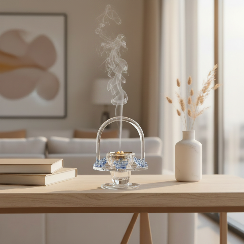Glass Incense Burner - 15cm