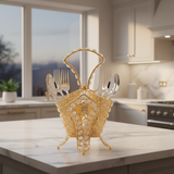 Future Star Ornate Metal Cutlery Holder - 30cm