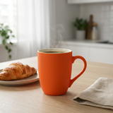 Ceramic Mug Orange & White - 350ml