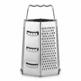 HSS Stainless Steel 6-Way Grater Silver - 17cm