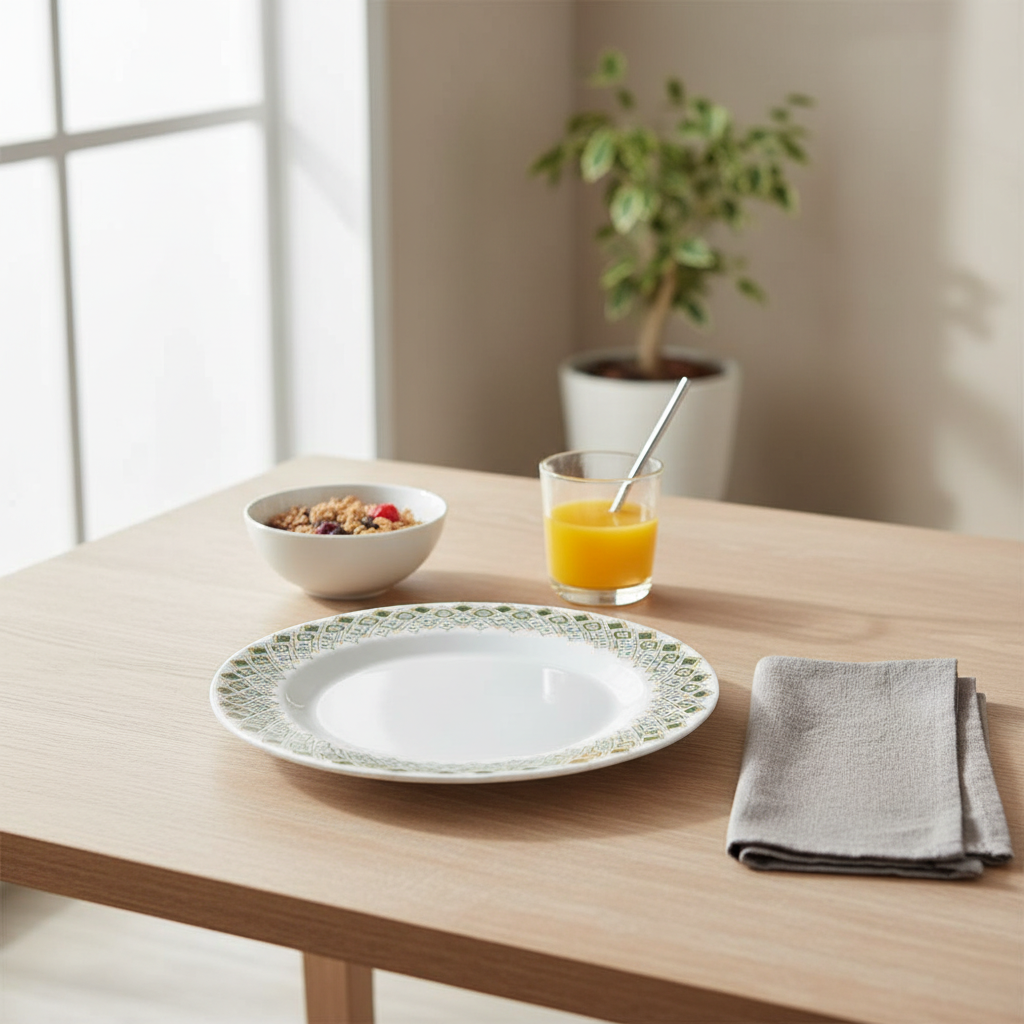 Henlee Melamine Dinner Plate White - 10 Inch