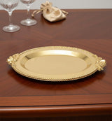 Edelolanz Gold Oval Steel Tray 27×18 cm – Stylish Luxury Tray, Smooth Finish with Glossy Shine, Ideal for Serving or Home Décor Use - Al Kabayel Discount CentreEdelolanz Gold Oval Steel Tray 27×18 cm – Stylish Luxury Tray, Smooth Finish with Glossy Shine, Ideal for Serving or Home Décor UseServing TraysEDELOLANZAl Kabayel Discount Centre