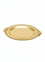 Edelolanz Gold Oval Steel Tray 27×18 cm – Stylish Luxury Tray, Smooth Finish with Glossy Shine, Ideal for Serving or Home Décor Use - Al Kabayel Discount CentreEdelolanz Gold Oval Steel Tray 27×18 cm – Stylish Luxury Tray, Smooth Finish with Glossy Shine, Ideal for Serving or Home Décor UseServing TraysEDELOLANZAl Kabayel Discount Centre