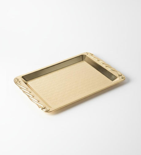 Edelolanz Gold Rectangle Steel Tray 20×10 cm – Compact Size, Classy Design, Multi - Purpose Tray for Snacks, Candles, or Home Décor - Al Kabayel Discount CentreEdelolanz Gold Rectangle Steel Tray 20×10 cm – Compact Size, Classy Design, Multi - Purpose Tray for Snacks, Candles, or Home DécorServing TraysEDELOLANZAl Kabayel Discount Centre