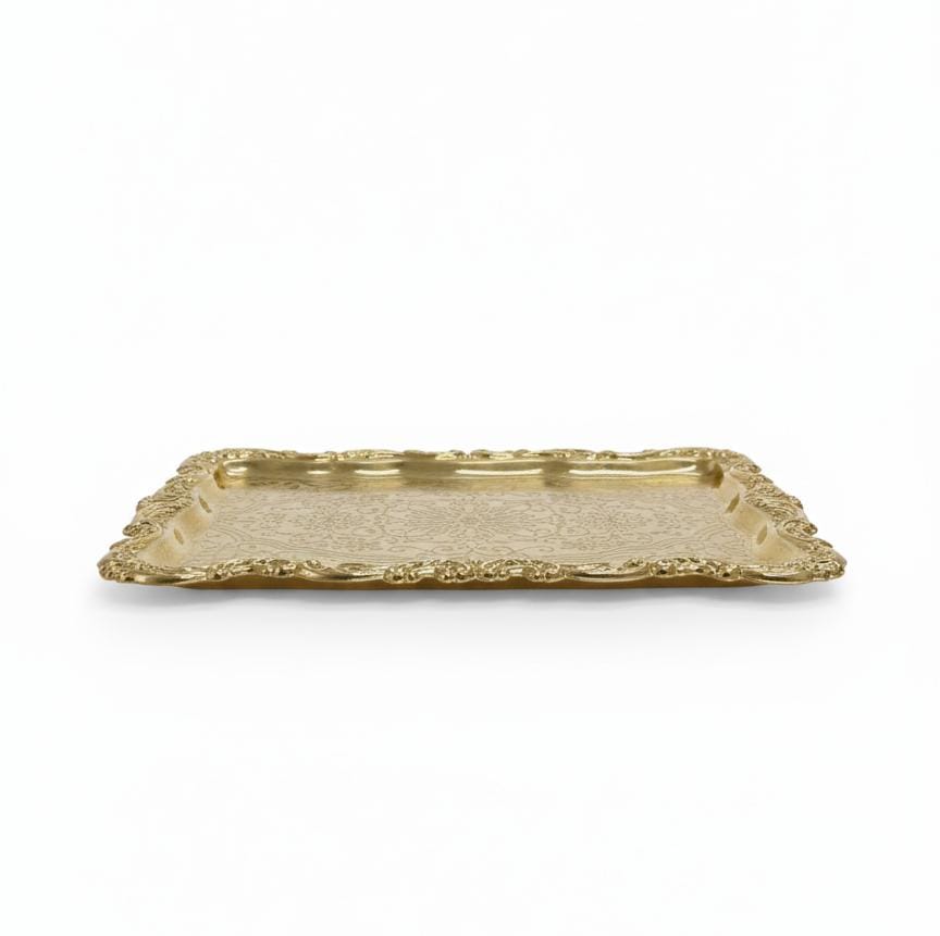Edelolanz Gold Rectangular Steel Tray 24×19 cm – Elegant Home Accessory, Smooth Shine Finish, Ideal for Décor or Gifting - Al Kabayel Discount CentreEdelolanz Gold Rectangular Steel Tray 24×19 cm – Elegant Home Accessory, Smooth Shine Finish, Ideal for Décor or GiftingServing TraysEDELOLANZAl Kabayel Discount Centre