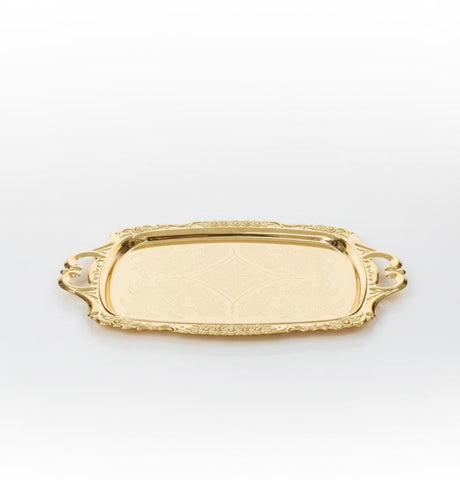 Edelolanz Gold Rectangular Steel Tray 43×27 cm – Premium Decorative Tray, Sturdy Build, Adds a Touch of Elegance to Any Setting - Al Kabayel Discount CentreEdelolanz Gold Rectangular Steel Tray 43×27 cm – Premium Decorative Tray, Sturdy Build, Adds a Touch of Elegance to Any SettingServing TraysEDELOLANZAl Kabayel Discount Centre