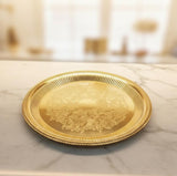 Edelolanz Gold Round Steel Tray 22.5 cm – Compact & Stylish, High - Quality Metal Finish, Great for Coffee Tables or Dressing Tables - Al Kabayel Discount CentreEdelolanz Gold Round Steel Tray 22.5 cm – Compact & Stylish, High - Quality Metal Finish, Great for Coffee Tables or Dressing TablesServing TraysEDELOLANZAl Kabayel Discount Centre