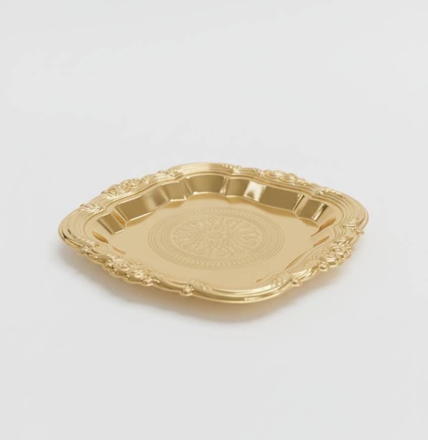 Edelolanz Gold Square Steel Tray 14 cm – Minimalist Modern Look, Durable Steel Build, Great for Gifting or Decorative Use - Al Kabayel Discount CentreEdelolanz Gold Square Steel Tray 14 cm – Minimalist Modern Look, Durable Steel Build, Great for Gifting or Decorative UseServing TraysEDELOLANZAl Kabayel Discount Centre