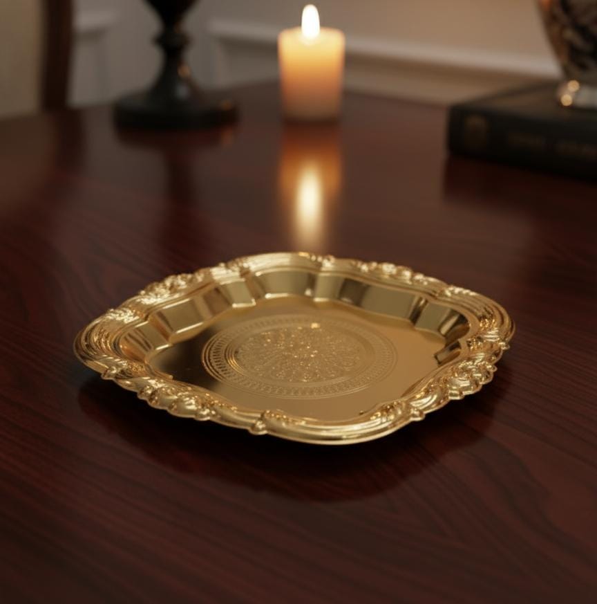 Edelolanz Gold Square Steel Tray 14 cm – Minimalist Modern Look, Durable Steel Build, Great for Gifting or Decorative Use - Al Kabayel Discount CentreEdelolanz Gold Square Steel Tray 14 cm – Minimalist Modern Look, Durable Steel Build, Great for Gifting or Decorative UseServing TraysEDELOLANZAl Kabayel Discount Centre