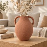 Ceramic Flower Vase with Twin Handles – 25cm