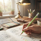 Deli Scribe HB Graphite Pencil – Set of 3 (Color May Vary)