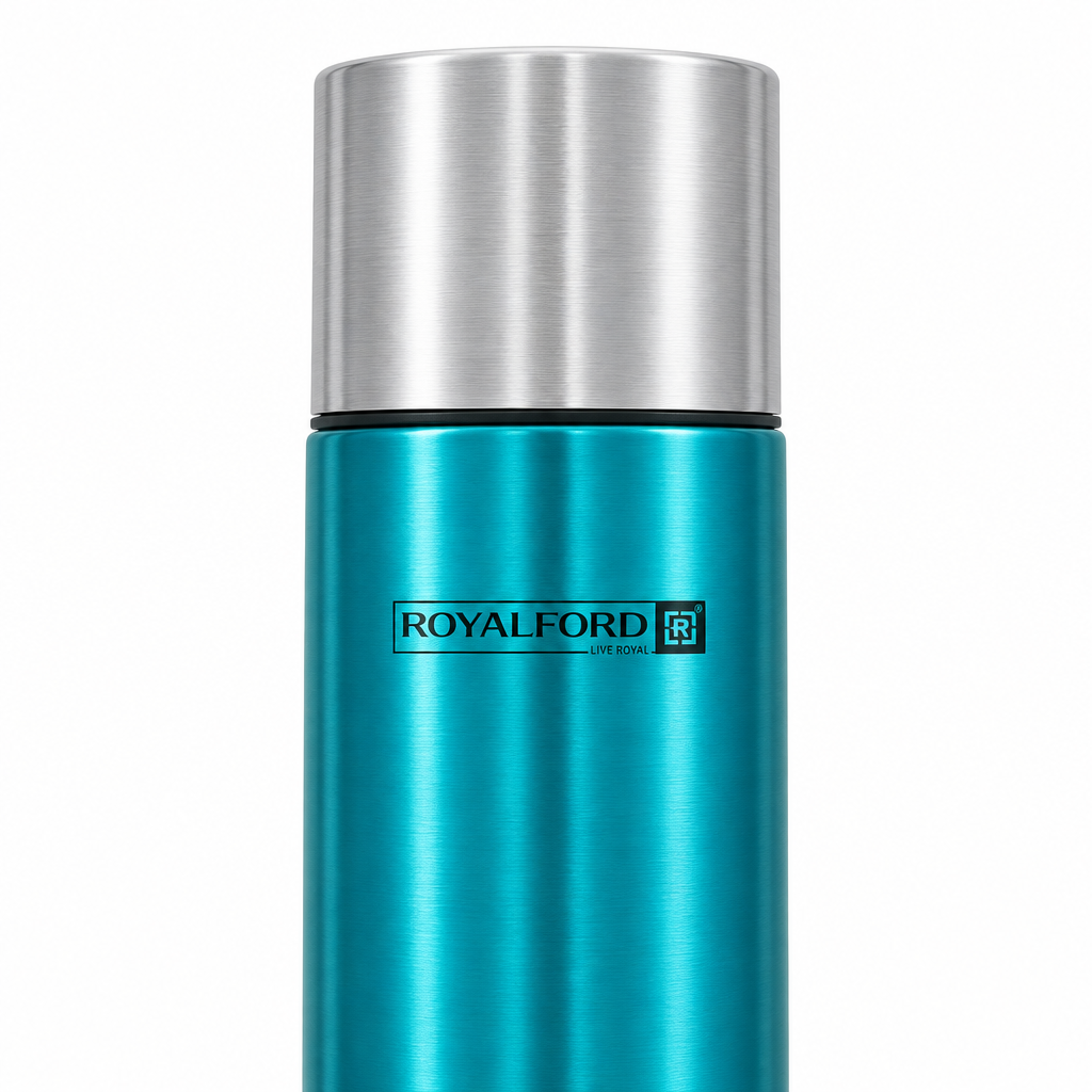 Royalford Stainless Steel Vacuum Bottle Teal Blue - 1 Litre