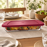 Beyti Rectangular Glass Baking Dish with Lid - 35×20cm
