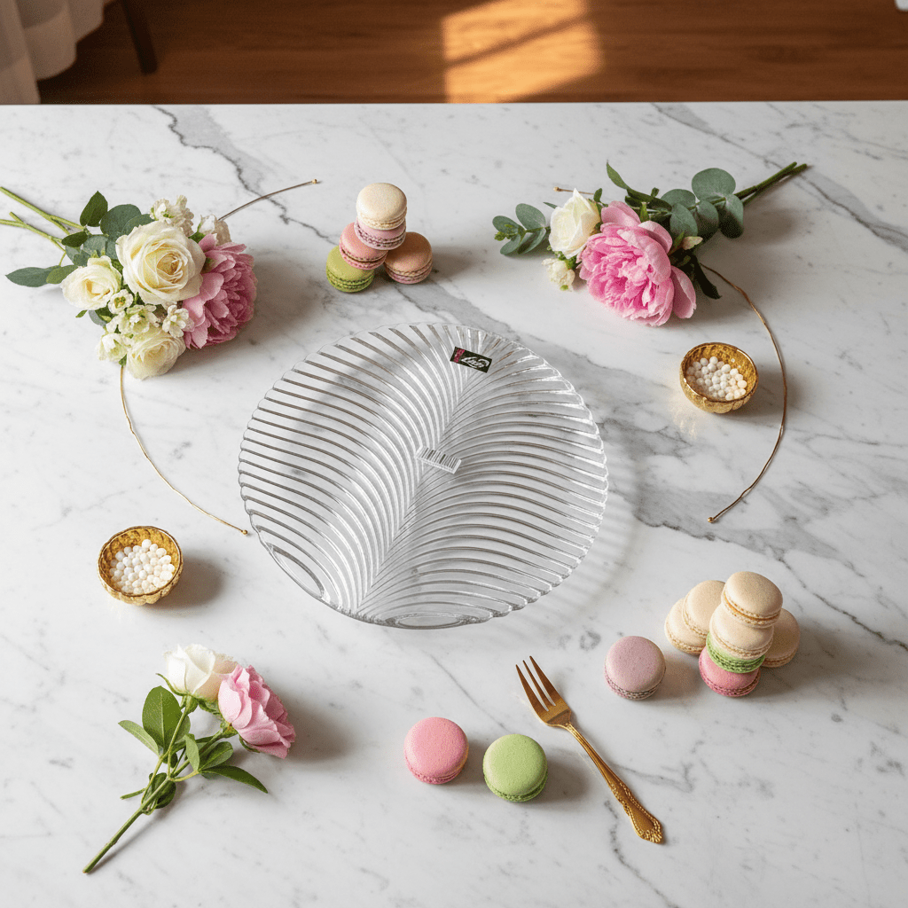 Efelita Glass Leaf Cake Plate - 28×28cm - Al Kabayel Discount CentreEfelita Glass Leaf Cake Plate - 28×28cmPlatesEFELITAAl Kabayel Discount Centre