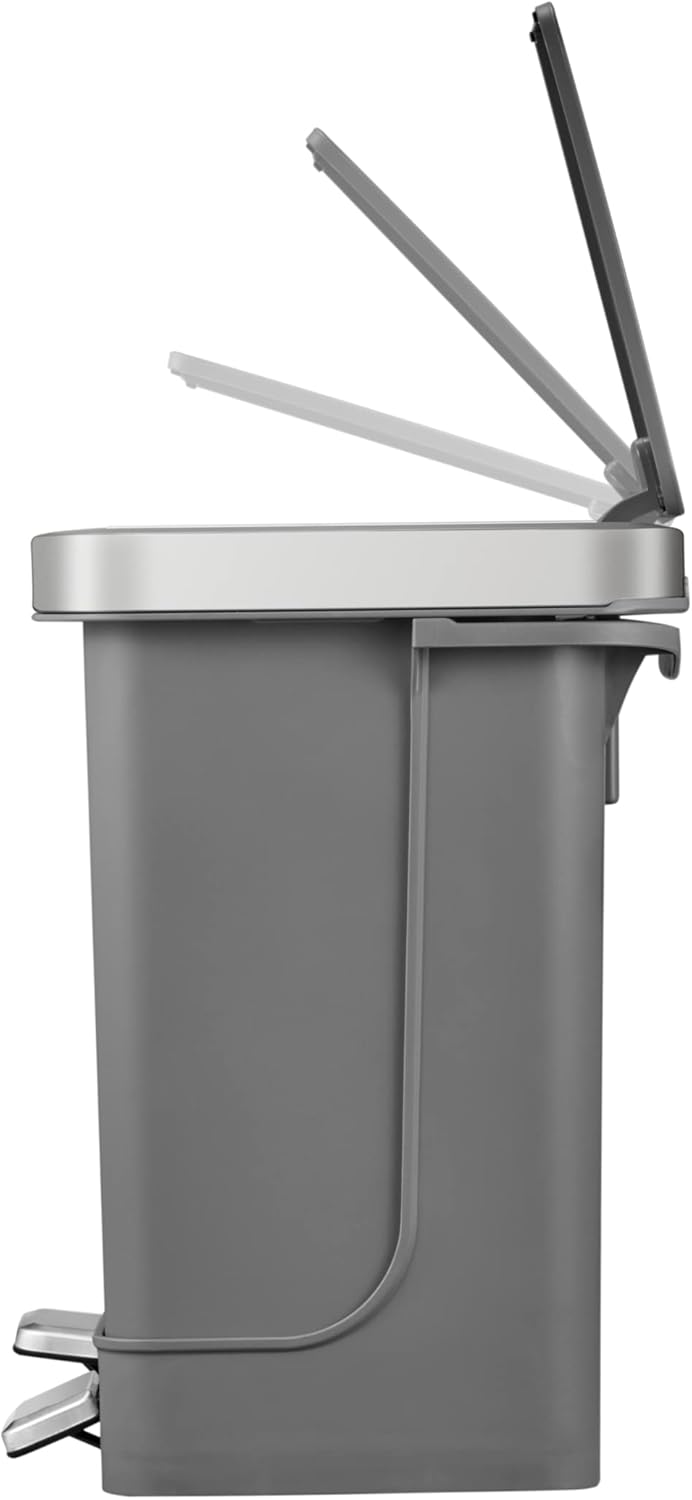 EKO EK6200 - 10L+10L - Pedal Type Recycler Duo Step Bin White/Gray 10L + 10L with Lid Without Inner Box - White&Gray - Al Kabayel Discount CentreEKO EK6200 - 10L+10L - Pedal Type Recycler Duo Step Bin White/Gray 10L + 10L with Lid Without Inner Box - White&GrayOrganizers & AccessoriesEKOAl Kabayel Discount Centre