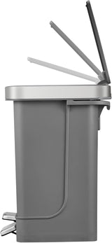 EKO EK6200 - 10L+10L - Pedal Type Recycler Duo Step Bin White/Gray 10L + 10L with Lid Without Inner Box - White&Gray - Al Kabayel Discount CentreEKO EK6200 - 10L+10L - Pedal Type Recycler Duo Step Bin White/Gray 10L + 10L with Lid Without Inner Box - White&GrayOrganizers & AccessoriesEKOAl Kabayel Discount Centre