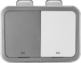 EKO EK6200 - 10L+10L - Pedal Type Recycler Duo Step Bin White/Gray 10L + 10L with Lid Without Inner Box - White&Gray - Al Kabayel Discount CentreEKO EK6200 - 10L+10L - Pedal Type Recycler Duo Step Bin White/Gray 10L + 10L with Lid Without Inner Box - White&GrayOrganizers & AccessoriesEKOAl Kabayel Discount Centre