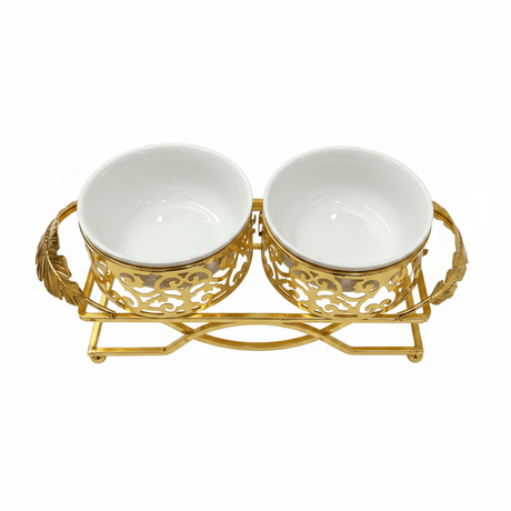 Elegant 2 - Section White Ceramic Candy Bowl with Luxury Gold Metal Holder & Lid – Premium Serving Tray for Chocolates Snacks and Dry Fruits 25×12 cm - Al Kabayel Discount CentreElegant 2 - Section White Ceramic Candy Bowl with Luxury Gold Metal Holder & Lid – Premium Serving Tray for Chocolates Snacks and Dry Fruits 25×12 cmJars & Food SaversAKDCAl Kabayel Discount Centre