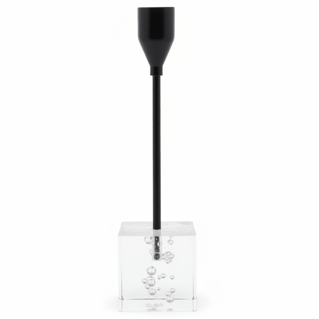 Elegant Crystal & Black Metal Decorative Candle Holder for Luxury Interior Styling – 20cm - Al Kabayel Discount CentreElegant Crystal & Black Metal Decorative Candle Holder for Luxury Interior Styling – 20cmHome Décor AccentsAKDCAl Kabayel Discount Centre
