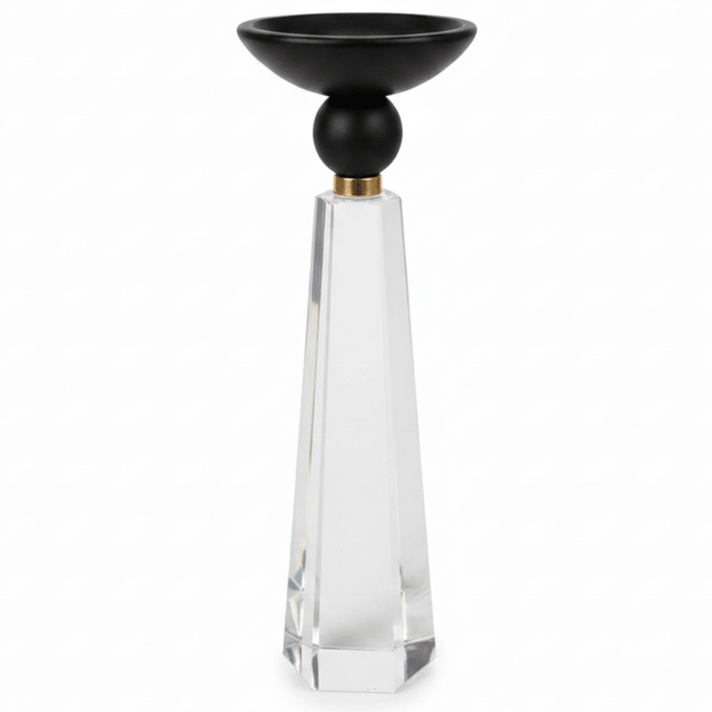 Elegant Crystal & Black Wooden Candle Holder Stand for Premium Decorative Styling – 20cm - Al Kabayel Discount CentreElegant Crystal & Black Wooden Candle Holder Stand for Premium Decorative Styling – 20cmHome Décor AccentsAKDCAl Kabayel Discount Centre