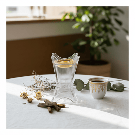 Elegant Crystal Glass Incense Burner with Gold Insert — 14×8 cm - Al Kabayel Discount CentreElegant Crystal Glass Incense Burner with Gold Insert — 14×8 cmIncense BurnerAKDCAl Kabayel Discount Centre