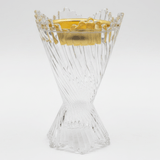 Elegant Crystal Glass Incense Burner with Gold Rim — 17cm - Al Kabayel Discount CentreElegant Crystal Glass Incense Burner with Gold Rim — 17cmIncense burnerAKDCAl Kabayel Discount Centre