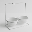 Elegant Duo Ceramic Cutlery Holder Set with Silver Stand | White & Silver | 25cm - Al Kabayel Discount CentreElegant Duo Ceramic Cutlery Holder Set with Silver Stand | White & Silver | 25cmKitchen Utensils & GadgetsAKDCAl Kabayel Discount Centre