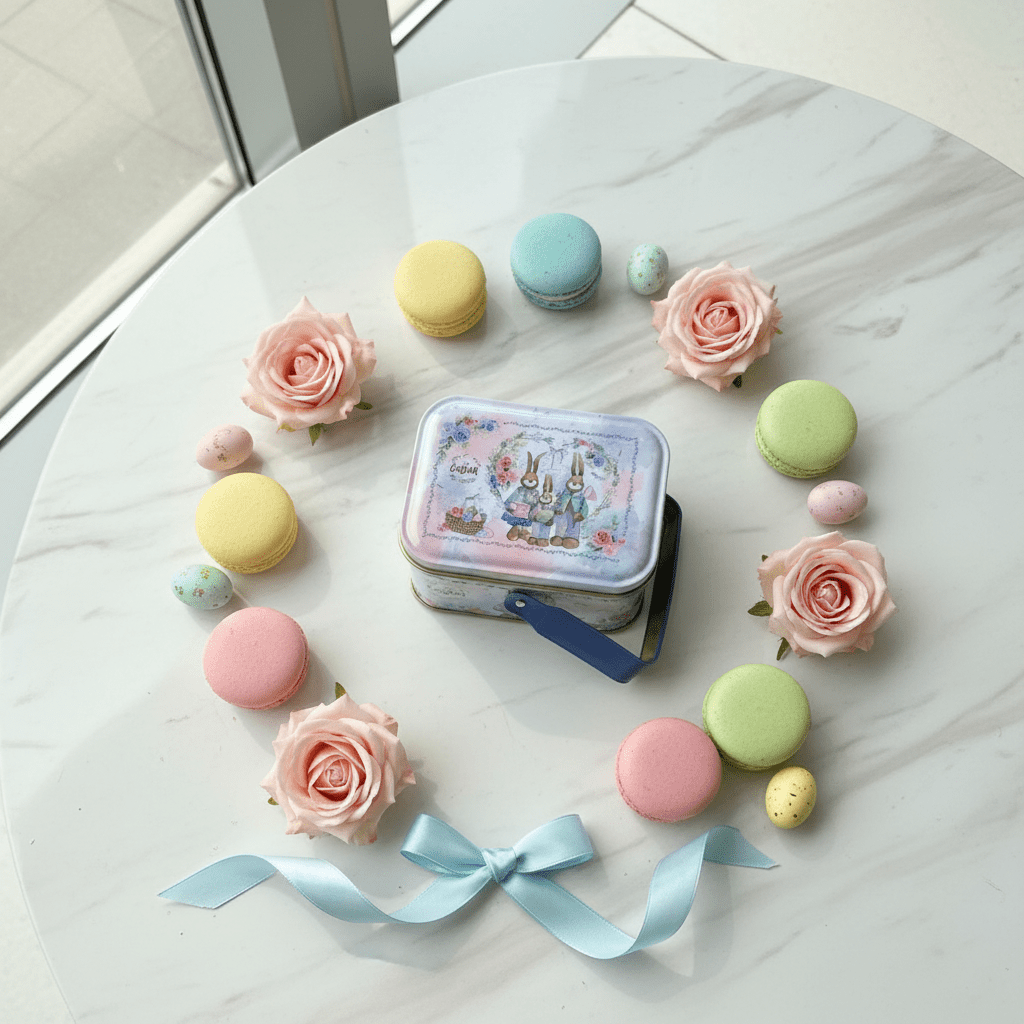 Elegant Easter Metal Candy Tin Box with Handle | 10×8 cm | Happy Easter Bunny Design - Al Kabayel Discount CentreElegant Easter Metal Candy Tin Box with Handle | 10×8 cm | Happy Easter Bunny DesignJars & Food SaversAKDCAl Kabayel Discount Centre
