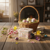 Elegant Easter Metal Candy Tin Box with Handle | 10×8 cm | Happy Easter Bunny Design - Al Kabayel Discount CentreElegant Easter Metal Candy Tin Box with Handle | 10×8 cm | Happy Easter Bunny DesignJars & Food SaversAKDCAl Kabayel Discount Centre