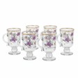 Elegant Floral Glass Mug Set of 6 | 150ml | Gold Rim | Gift Box - Al Kabayel Discount CentreElegant Floral Glass Mug Set of 6 | 150ml | Gold Rim | Gift BoxTumblersAKDCAl Kabayel Discount Centre